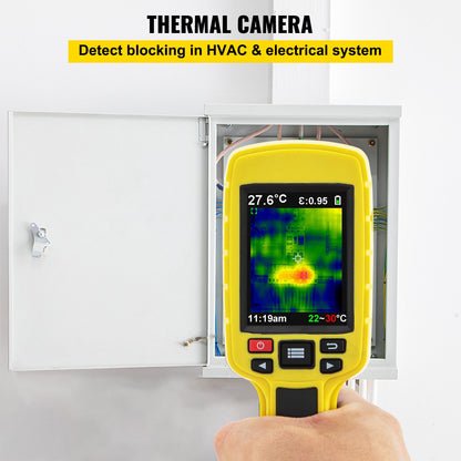 Thermal Imaging Camera, 60x60 (3600 Pixels) IR Resolution Infrared Camera with 7.1 cm Color Display Screen, Built-in SD Card and Li-ion Battery, for HVAC, Electrical system Automatic Detect