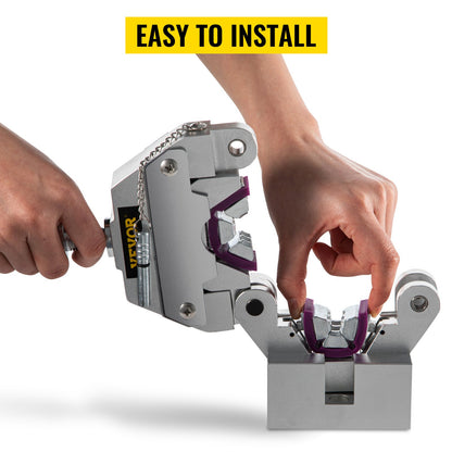 71550 Portable Manual Hydraulic Pipe Press Hose Crimping Tool and Repaire Crimper Tools Manually Operated A/C Hose Crimper Tool Kit Durable with 4 Dies for Car Air Conditioner