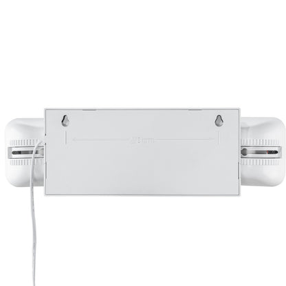 12-pack kommersiella nödbelysningar, 3W, vita LED-nödutgångsbelysningar med 180 minuters backupbatteri, justerbart fyrkantigt huvud med 2 LED-lampor, tak- eller väggmontering för strömavbrott i företag