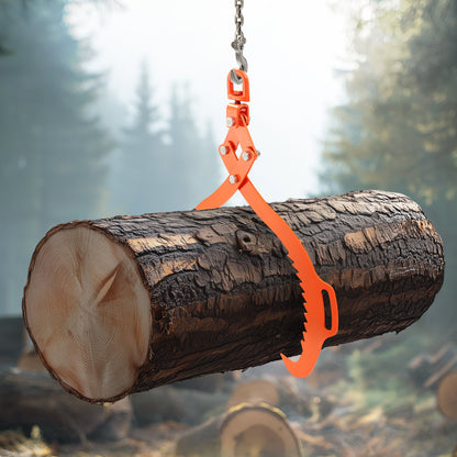 32-tums timmerlyfttång, timmertång med 2 klor, kraftig stålgrip, lyftkapacitet 1543 kg, svängbar timmergripare, Eagle Claw-design, timmersläptång för lastbilar, traktorer, gaffeltruckar
