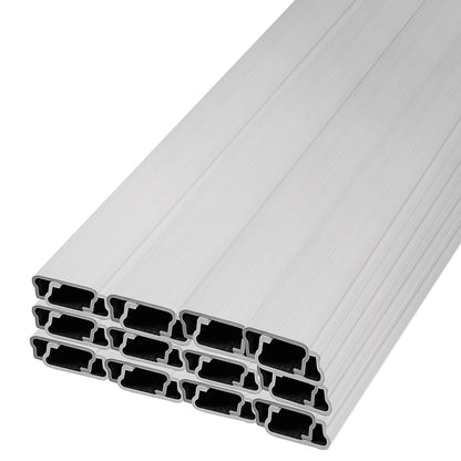 Fjädertråd och låskanal, 6,56 fot fjäderlås och U-kanalpaket för växthus, 30-pack PE-belagd fjädertråd och aluminiumlegeringskanal, plastfilm eller skuggduksfäste med skruvmejsel