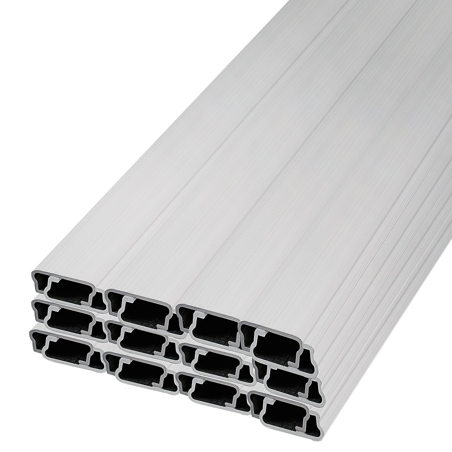 Fjädertråd och låskanal, 6,56 fot fjäderlås och U-kanalpaket för växthus, 40-pack PE-belagd fjädertråd och aluminiumlegeringskanal, plastfilm eller skuggduksfäste med skruv