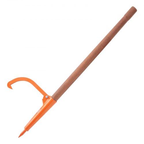 Log Peavey, 122 cm, stocklyftare med trähandtag, kraftig stockrulle med max 48 cm öppning, rostbeständig stockdomkraft, fällningsverktyg för stockrulle för rullning, lyftning och vändning av stockar