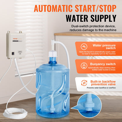 Water Bottle Pump System 3.8 L/min 40 Psi Water Dispenser Pump With 609.6 cm Pe Pipe