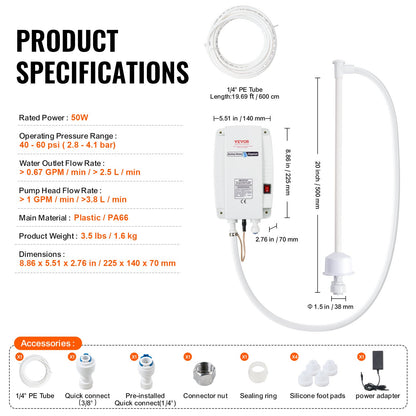 3.8 L Water Dispenser Pump 40psi Coffee Maker Auto Pressure High Reputation