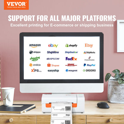 Thermal Label Printer, 4x6 Label Printer, Thermal Label Maker with Automatic Label Recognition, Support Windows/MacOS/Linux, Compatible with Amazon, eBay, Etsy, UPS,etc