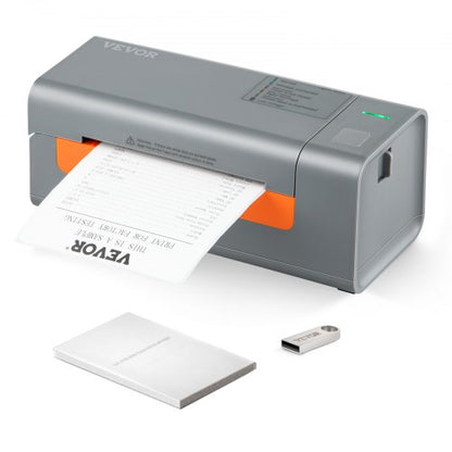 Thermal Label Printer, 203DPI 60pcs/min for 4x6 Mailing Packages, USB Connection & Automatic Label Recognition, Support Windows/MacOS/Linux, Compatible with Amazon, eBay, Etsy, UPS,etc, Gray