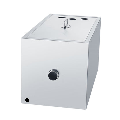 Commercial Grease Trap, 11.3 kg Grease Interceptor, Top Inlet Interceptor, Under Sink Stainless Steel Grease Trap, 6.4 GPM Waste Water Oil-water Separator, for Restaurant Canteen Home Kitchen