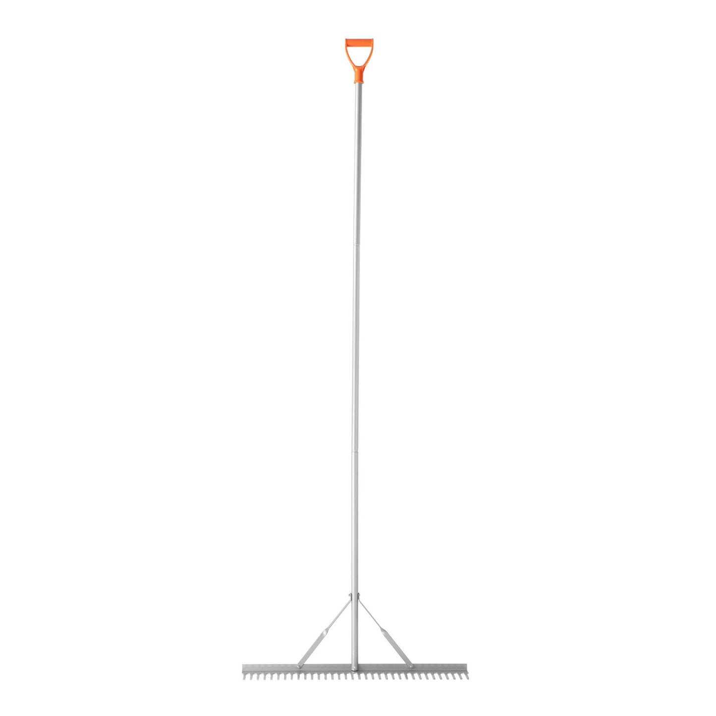 Landscape Rake, 914 mm Wide Head 3380 mm Handle, Large Heavy Duty Aluminum Landscaping Leaf Rake Tool, Asphalt Level for Loosening Soil, Garden & Yard, Pond Gravel & Beach Lawn Care, 15.8m Rope