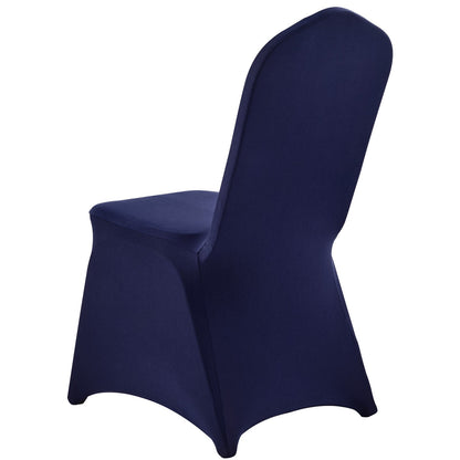 50 Pcs Navy Blue Chair Covers, Polyester Spandex Chair Cover, Stretch Slipcovers for Wedding Party Dining Banquet Flat-Front Chair Covers, Fits Chair Measures up to 20.08 x 17.72 x 37.4 inch