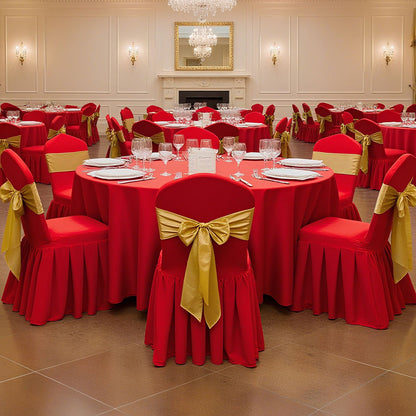 30 Pcs Red Chair Covers, Polyester Spandex Chair Cover, Stretch Slipcovers for Wedding Party Dining Banquet Flat-Front Chair Covers, Fits Chair Measures up to 20.08 x 17.72 x 37.4 inch