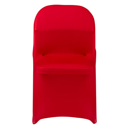 50 Pcs Red Chair Covers, Polyester Spandex Chair Cover, Stretch Slipcovers for Wedding Party Dining Banquet Flat-Front Chair Covers, Fits Chair Measures up to 17.72 x 18.11 x 30.31 inch