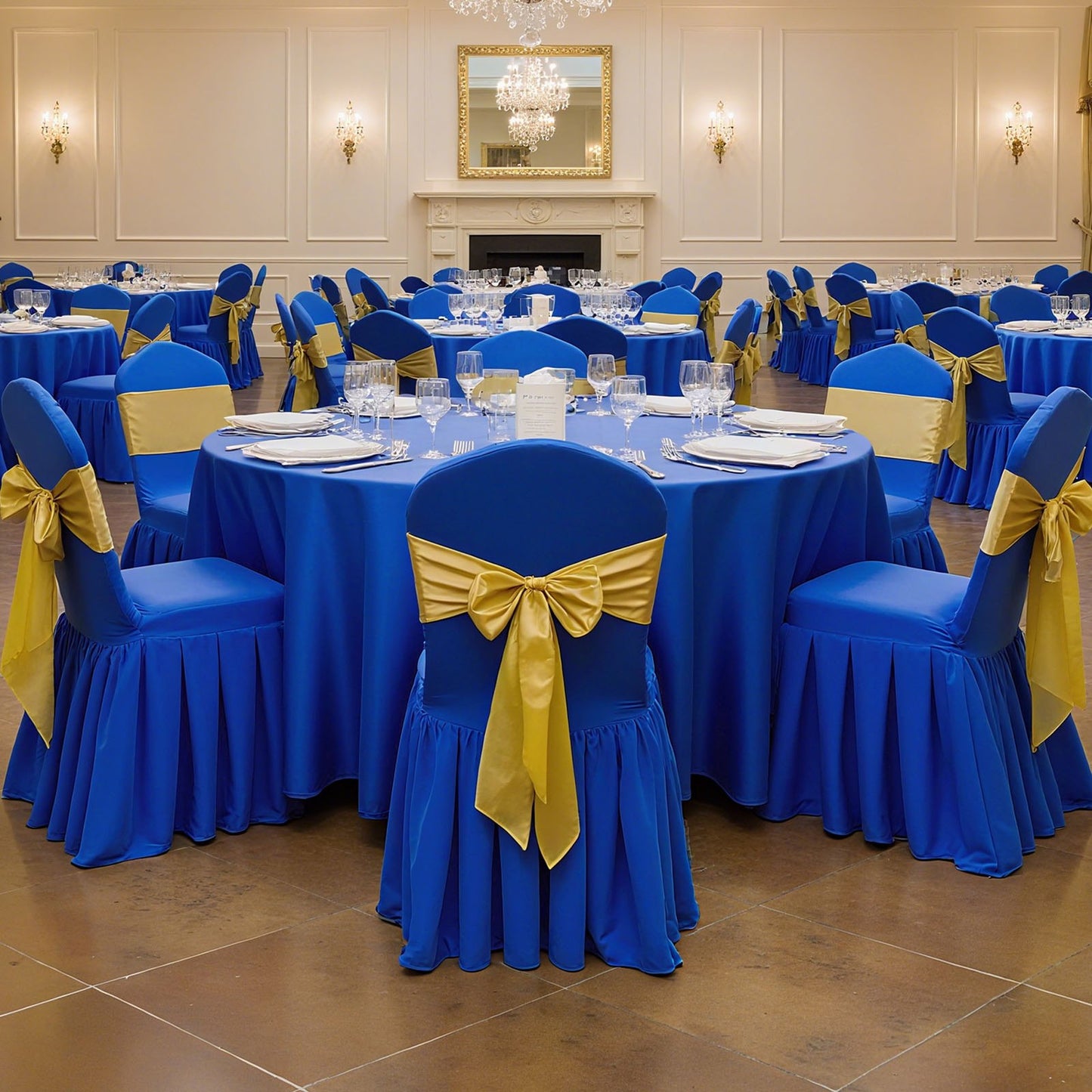 30 Pcs Blue Chair Covers, Polyester Spandex Chair Cover, Stretch Slipcovers for Wedding Party Dining Banquet Flat-Front Chair Covers, Fits Chair Measures up to 20.08 x 17.72 x 37.4 inch