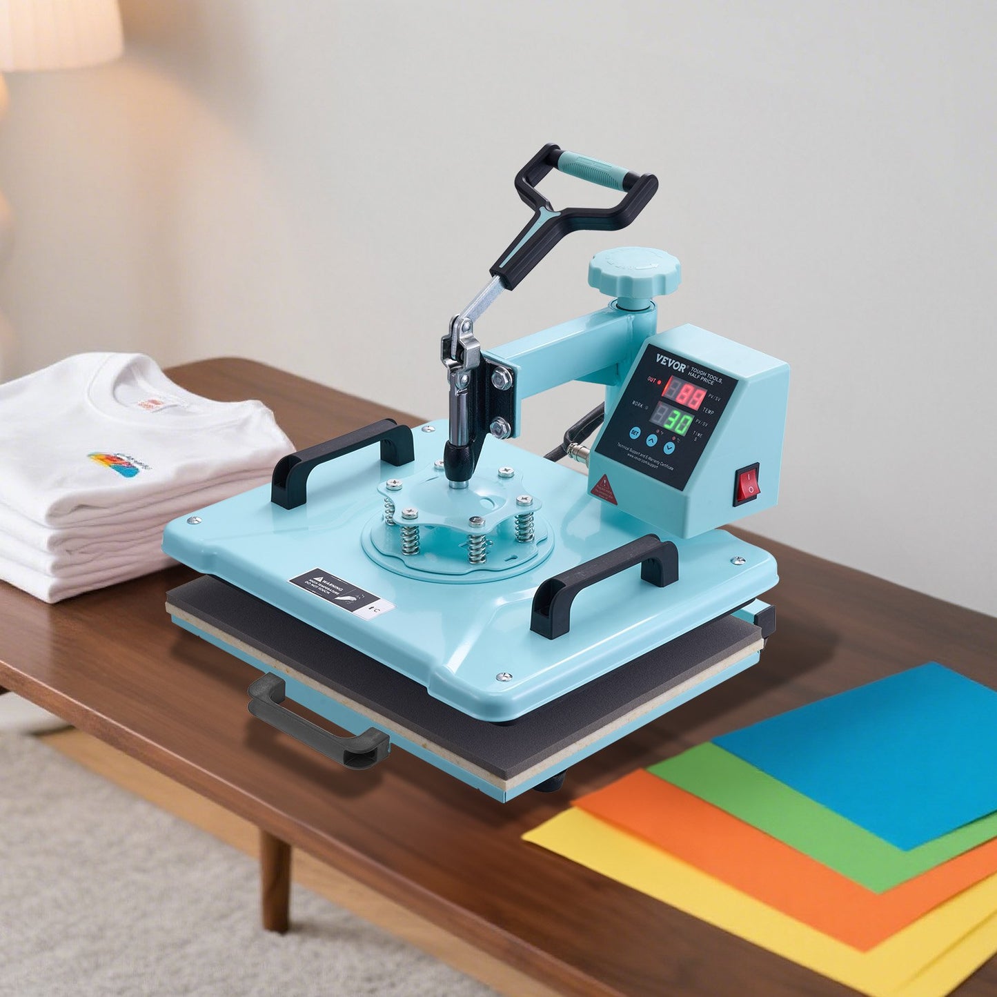 Heat Press Machine 30.5x38.1 cm 2 in 1 Heat Transfer Machine for T-Shirts Hats