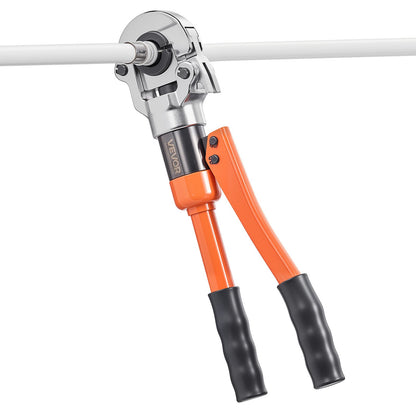 Hydraulic Pipe Crimping Tool, PEX & Aluminum-Plastic Tube Fittings Crimper with TH16 TH20 TH26 TH32 Jaws & Carrying Case, Press Crimper Tool Kit for Plumbing Repairs & Installations