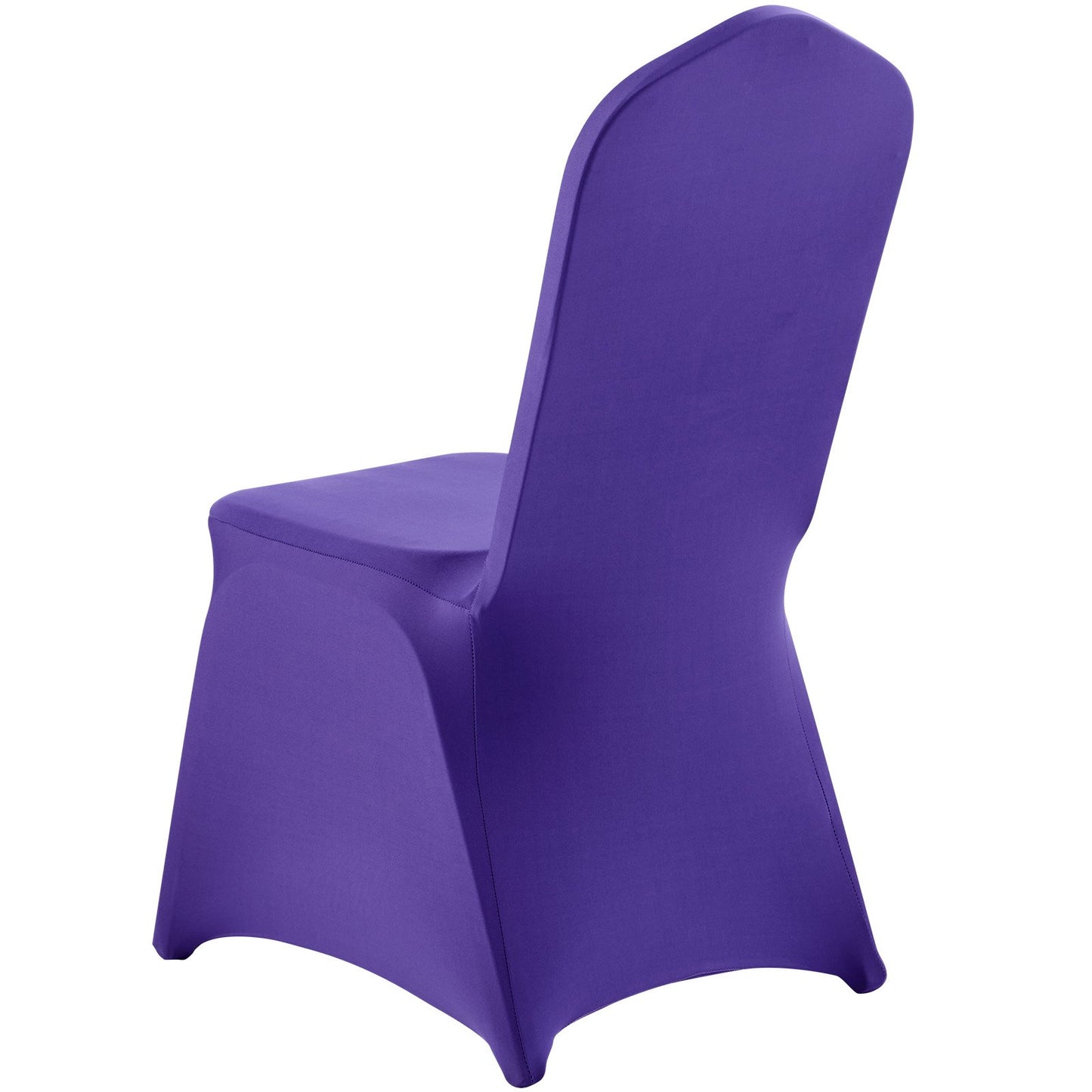 50 Pcs Purple Chair Covers, Polyester Spandex Chair Cover, Stretch Slipcovers for Wedding Party Dining Banquet Flat-Front Chair Covers, Fits Chair Measures up to 20.08 x 17.72 x 37.4 inch