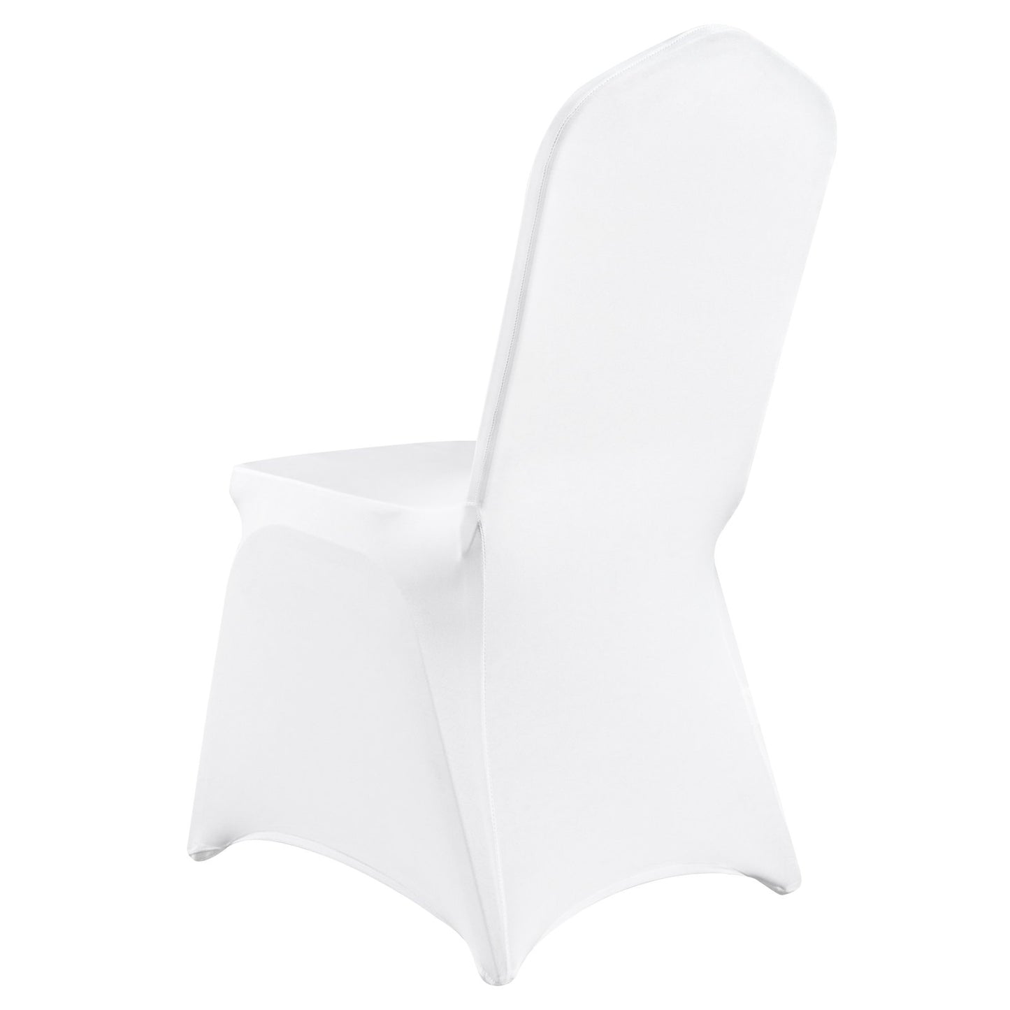 Stretch Spandex Folding Chair Covers, Universal Fitted Chair Cover, Removable Washable Protective Slipcovers, for Wedding, Holiday, Banquet, Party, Celebration, Dining (200PCS White)