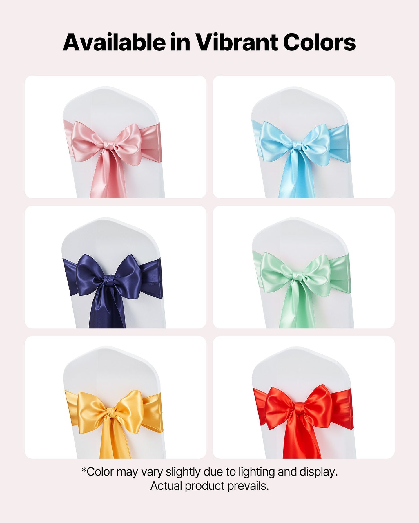 Satin Chair Sashes Bows, 100PCS Chair Ribbon Ties Back Sash, 7 x 108 inch, Red Wedding Reception Decoration, for Wedding Ceremony Baby Shower Party Events Banquet Chair Cover Decoration