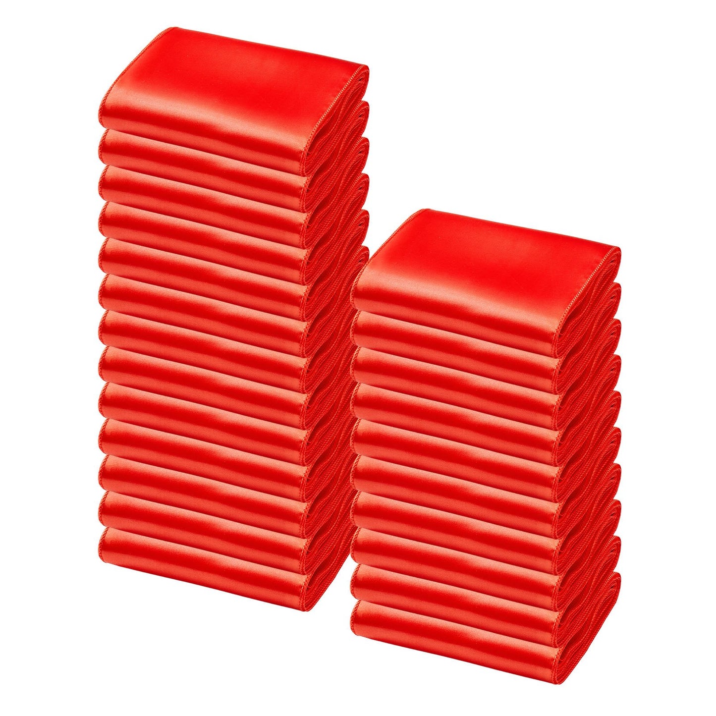 Satin Chair Sashes Bows, 50PCS Chair Ribbon Ties Back Sash, 7 x 108 inch, Red Wedding Reception Decoration, for Wedding Ceremony Baby Shower Party Events Banquet Chair Cover Decoration