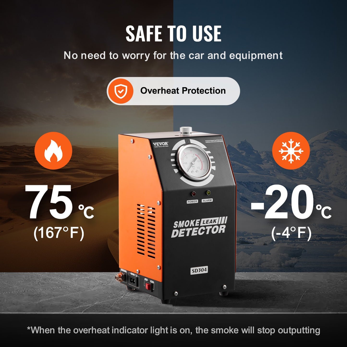 Automotive Smoke Machine Leak Detector, EVAP Smoke Machine Leak Tester with Built-in Air Pump and Pressure Gauge, Dual-Mode Vacuum Pipe Fuel Diagnostic Detector for DC12V Cars, Trucks, ATVs