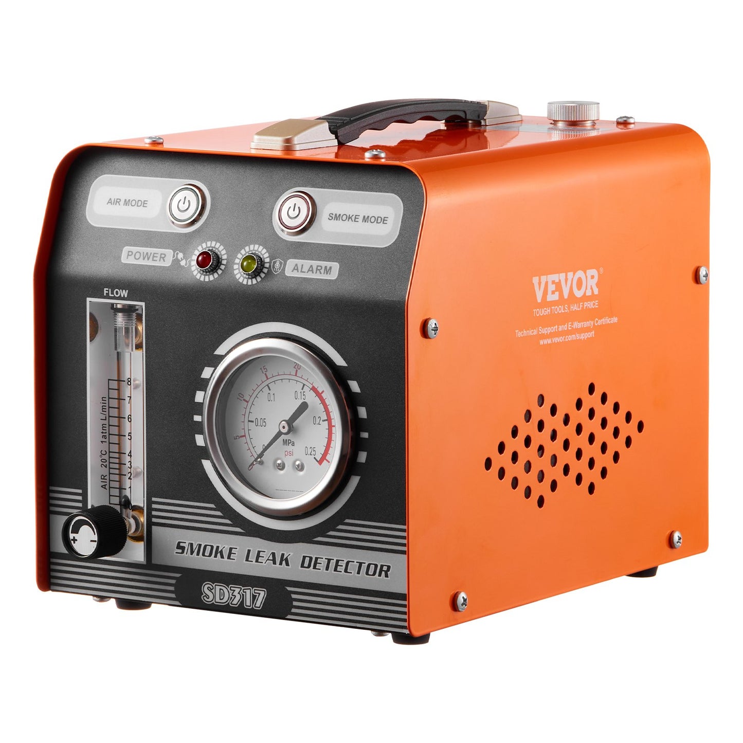 Automotive Smoke Machine Leak Detector, EVAP Smoke Machine Leak Tester with Built-in Air Pump, Pressure Gauge & Flow Meter, Dual-Mode Diagnostic Leak Detector for Vacuum, Fuel, Pipeline Testing