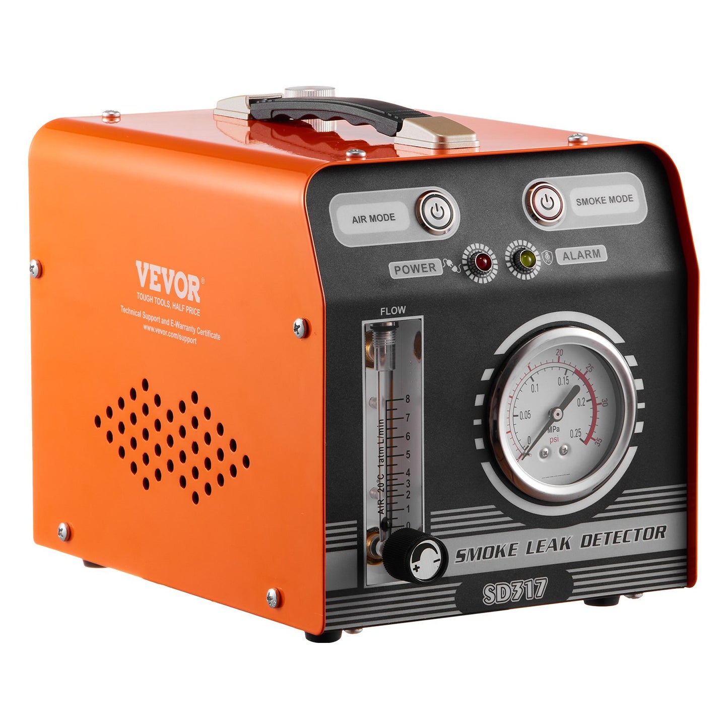 Automotive Smoke Machine Leak Detector, EVAP Smoke Machine Leak Tester with Built-in Air Pump, Pressure Gauge & Flow Meter, Dual-Mode Diagnostic Leak Detector for Vacuum, Fuel, Pipeline Testing