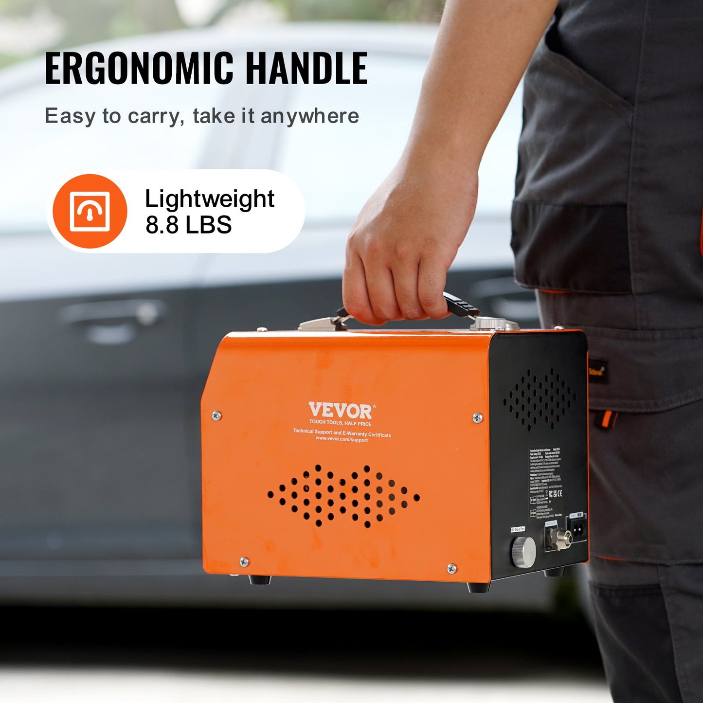 Automotive Smoke Machine Leak Detector, EVAP Smoke Machine Leak Tester with Built-in Air Pump & Pressure Gauge, Dual-Mode Diagnostic Leak Detector for Vacuum, Fuel, Pipeline System Testing