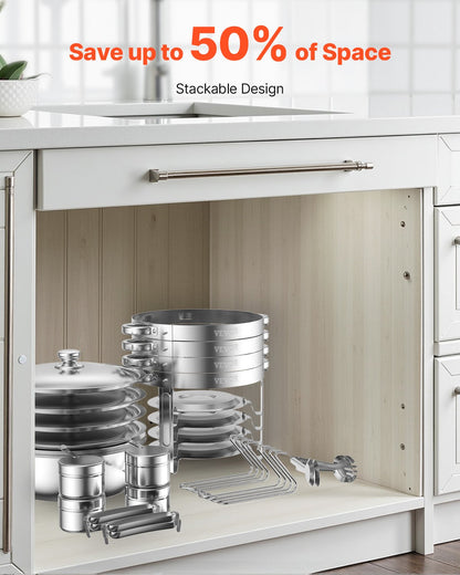 Varmfatbufféset, 5 liter 2-pack, varmfat i rostfritt stål med 2 fullstora pannor, rund cateringvärmare med glaslock, vattenpanna, hopfällbart stativ, bränslehållare, för bröllopsfest, bankett, silver