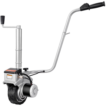 Elektrisk släpvagn, 2268 kg dragkapacitet, 350W 12V släpvagnsstödhjul med 6,7 m/min rörelsehastighet, 30,5 cm-62,9 cm justerbar klämhöjd och 20,3 cm gummidäck, för flytt av släpvagn, husvagn, båt