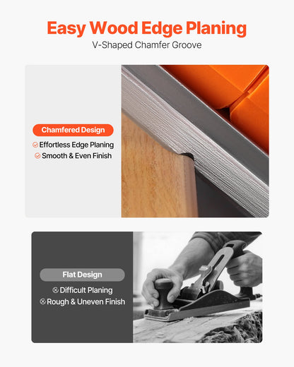 Electric Hand Planer, 82 mm Cut Width, 650W 16800 RPM Corded Power Handheld Planer for Wood, with Adjustable Cut Depth, 2 Blades, for Woodworking Wood Chamfer DIY Smooth Finish Carpentry Tool