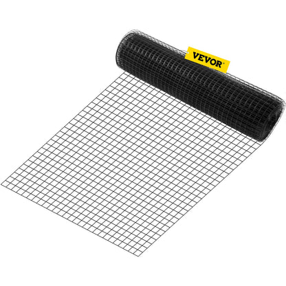 Duk av stål, maskstorlek 61 cm x 25 cm och 2,5 cm x 2,5 cm, galvaniserat stål med vinylbeläggning, 16 Gauge hönsnät, med avbitartång och ett par tyghandskar, för trädgårdsstängsel och husdjursgårdar.