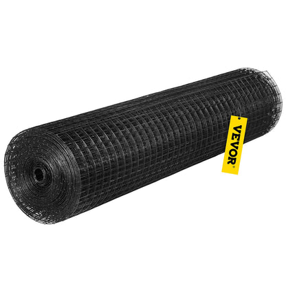 Duk av stål, maskstorlek 61 cm x 25 cm och 2,5 cm x 2,5 cm, galvaniserat stål med vinylbeläggning, 16 Gauge hönsnät, med avbitartång och ett par tyghandskar, för trädgårdsstängsel och husdjursgårdar.