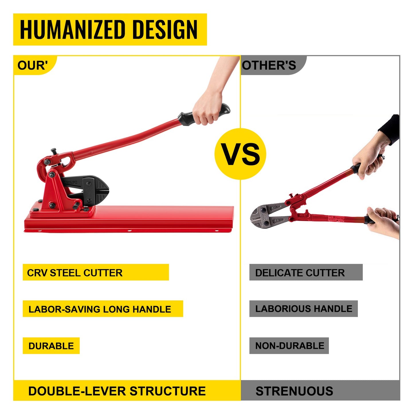 24\" Bench Type Hand Swager, Cutting Capacity 3/8\" Bolt Cutter Bench Type, Hardness 35-45HRC Crimping Tool Bench Wire Rope Cable, Red Swaging Machine for Swaging and Cutting, Arm Bench Swager