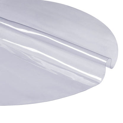 Clear Table Cover Protector, 48 inch/1230 mm Round Table Cover, 1.5 mm Thick PVC Plastic Tablecloth, Waterproof Desktop Protector for Writing Desk, Coffee Table, Dining Room Table