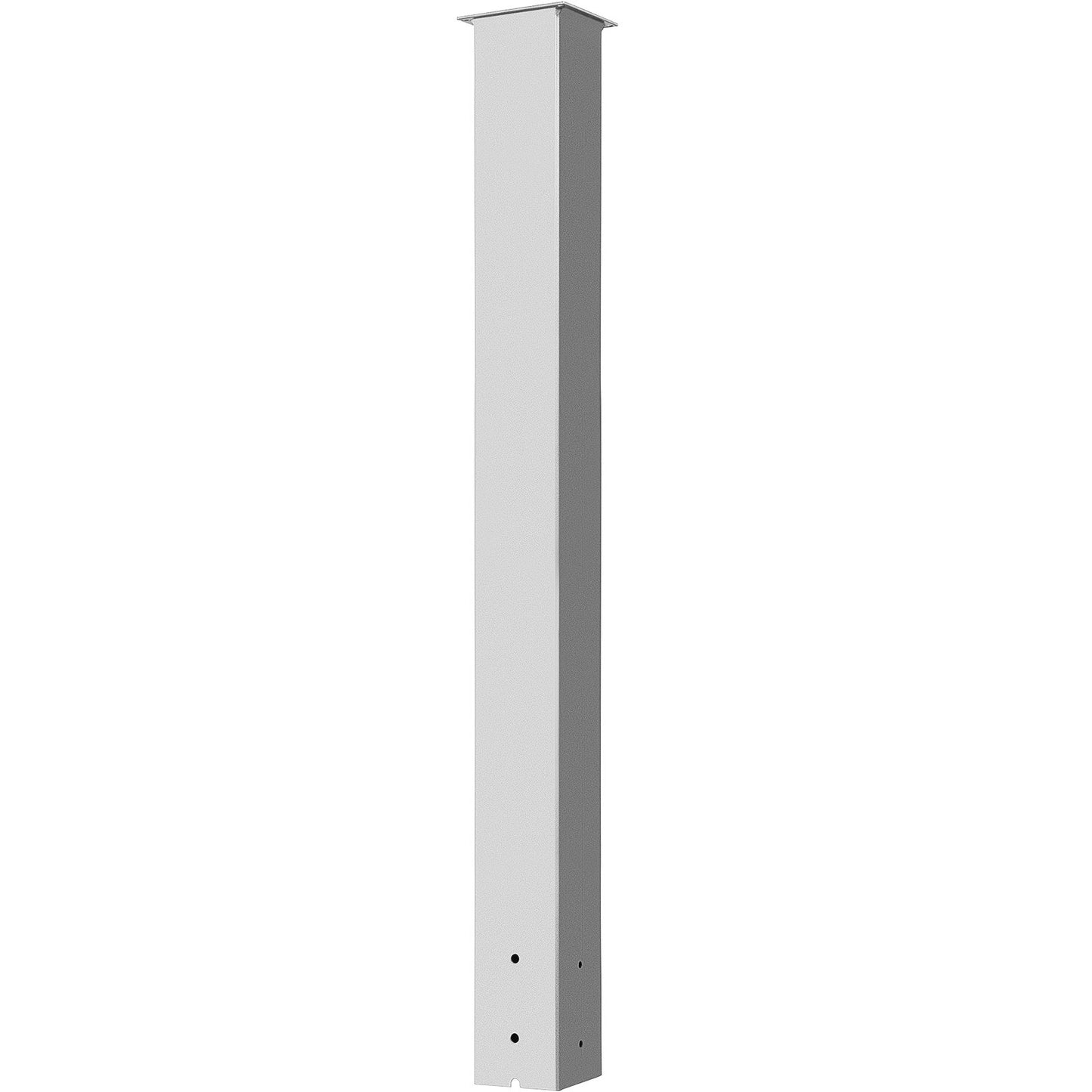 Mailbox Post, 43\" High Mailbox Stand, White Powder-Coated Mail Box Post Kit, Q235 Steel Post Stand Surface Mount Post for Sidewalk and Street Curbside, Universal Mail Post for Outdoor Mailbox