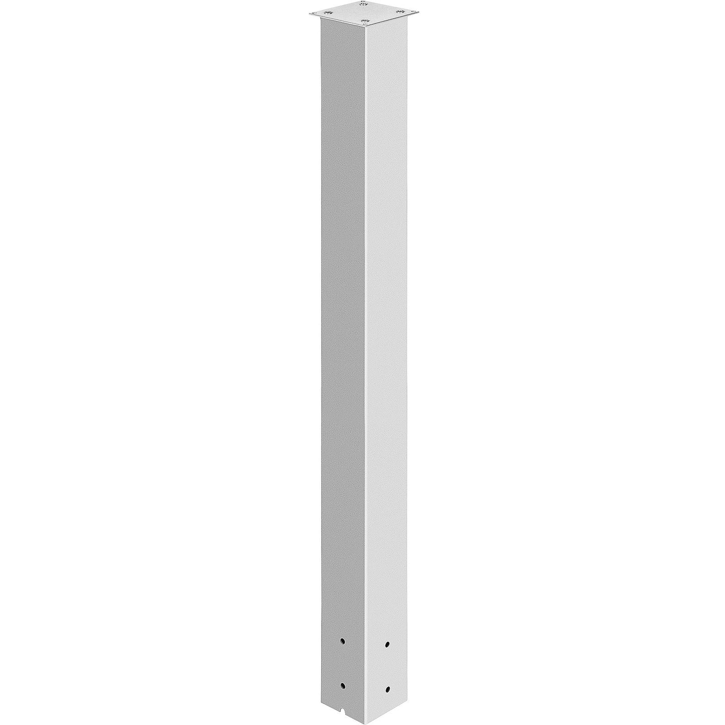 Mailbox Post, 43\" High Mailbox Stand, White Powder-Coated Mail Box Post Kit, Q235 Steel Post Stand Surface Mount Post for Sidewalk and Street Curbside, Universal Mail Post for Outdoor Mailbox