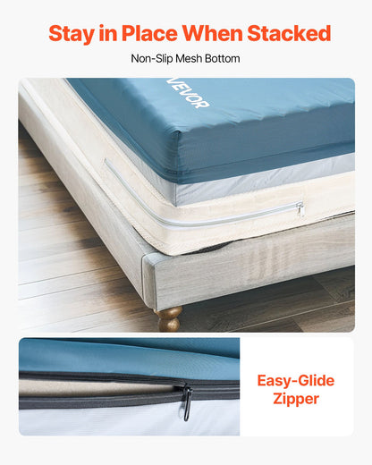 Hospital Bed Mattress, 204 kg Load, Long Term Care Pressure Redistribution Medical-Grade Multi-Layer Foam Mattress, Waterproof for Bedsore Treatment Nursing Home & Home Care, 914 x 2030 x 153 mm