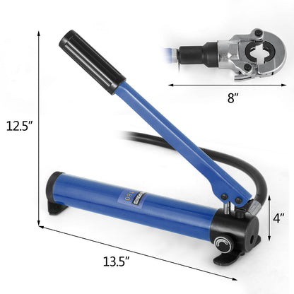 Hydraulic Crimping Tool 6T, Press Pliers 16-20-25-32MM, U-shaped/TH-Shaped Pipe Crimping Pliers, Hand-Held Press Pliers PE-X Crimping Tool for Composite Pipes PEX