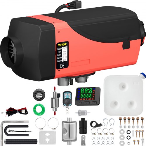 Mohana 12V 2KW Diesel Luftvärmare Dieselvärmare Parkeringsvärmare Luft Dieselvärmare med ljuddämpare, 10L tank, LCD-brytare för bilar, bussar, husbilar, lastbilar, teknikfordon