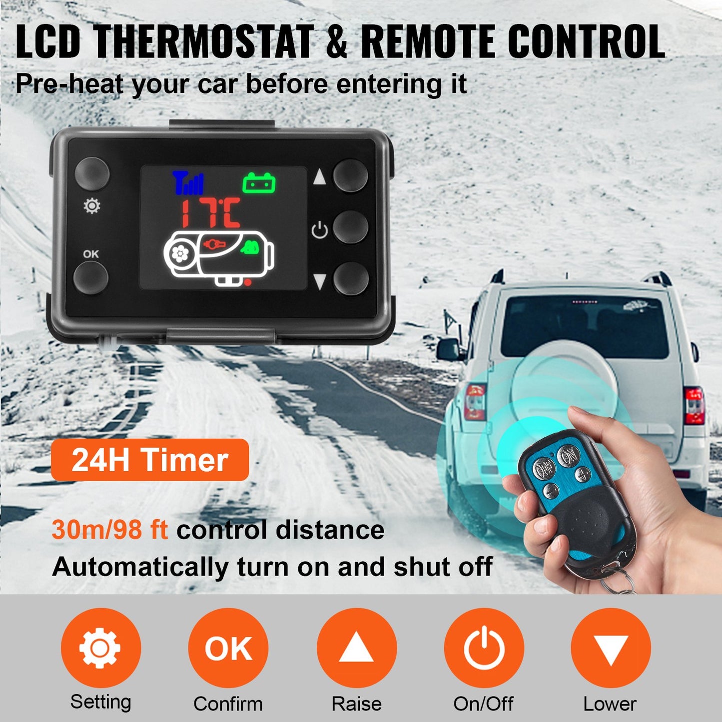 12V Diesel Parkeringsvärmare, 8KW Diesel Luftvärmare, Diesel Luftvärmare, Luftparkeringsvärmare, Luftdieselvärmare, Parkeringsvärmare för Bil Husbil Båt Lastbil Husbil Buss