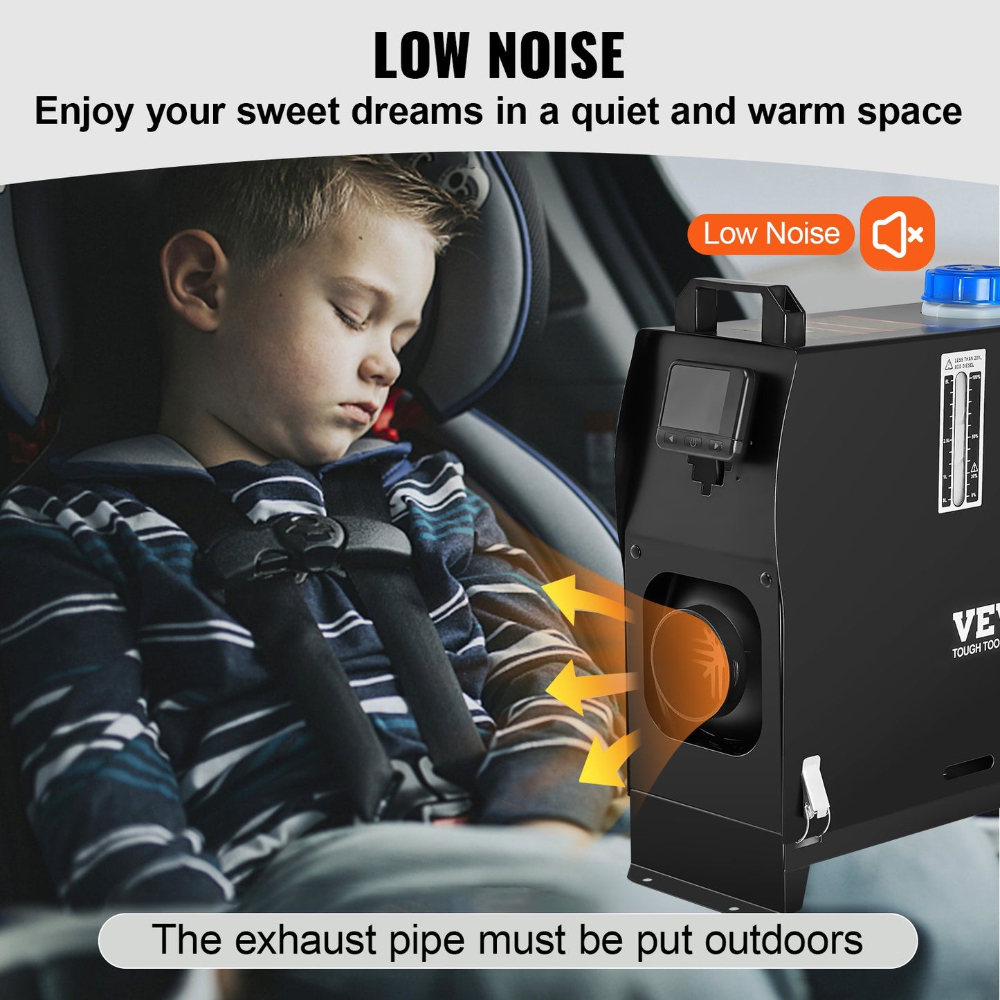 8KW dieselluftvärmare, dieselparkeringsvärmare, allt-i-ett 12V lastbilsvärmare, ett uttag, med svart LCD-brytare, snabbvärmande dieselvärmare, för husbil, båt, buss, bilsläpvagn, husvagn