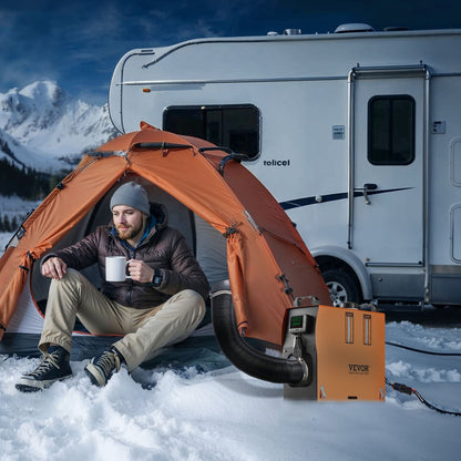 Dieselluftvärmare, 12-24V 8KW, Snabbvärmande Dieselparkeringsvärmare med fjärrkontroll och digital färgdisplay, Låg ljudnivå, Röstmeddelande, För Husbil, Lastbil, Husbil, Skåpbil, Båt och Släpvagn