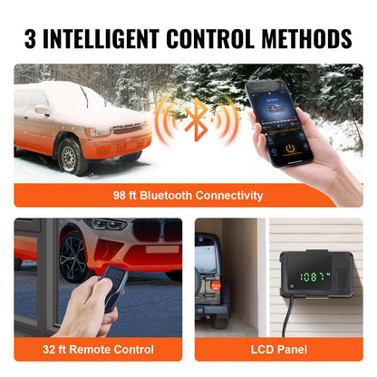 Bluetooth App Control Diesel Air Heater, 12V 8KW Diesel Heater with Automatic Altitude Adjustment, Remote Control and LCD, Diesel Parking Heater for RV Trailer Camper Van Boat