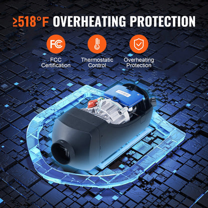 Bluetooth App Control Diesel Air Heater, 12V 8KW Diesel Heater with Automatic Altitude Adjustment, Remote Control and LCD, Diesel Parking Heater for RV Trailer Camper Van Boat