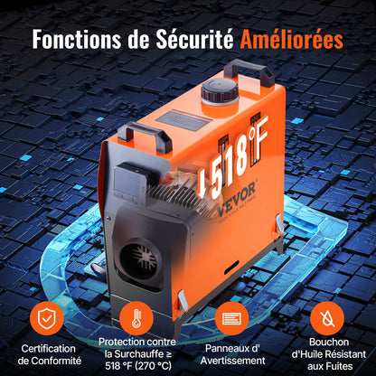 Dieselluftvärmare allt-i-ett 12V 5KW LCD-fjärrkontroll för bil/husbil