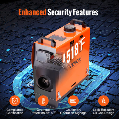 Dieselluftvärmare allt-i-ett 12V 5KW Bluetooth-app LCD för bil/husbil