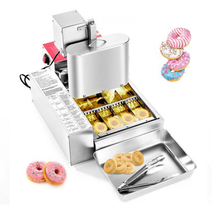 Commercial Automatic Donuts Machine, 4 Rows Donuts Making Equipment, 240 pcs/hour Electric High Power Doughnut Maker, Stainless Steel Frying Auto Fryer, with Intelligent Control