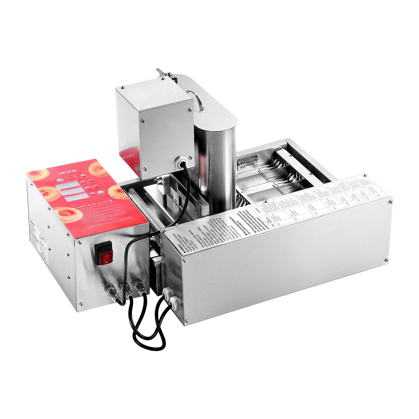 Commercial Automatic Donuts Machine, 4 Rows Donuts Making Equipment, 240 pcs/hour Electric High Power Doughnut Maker, Stainless Steel Frying Auto Fryer, with Intelligent Control