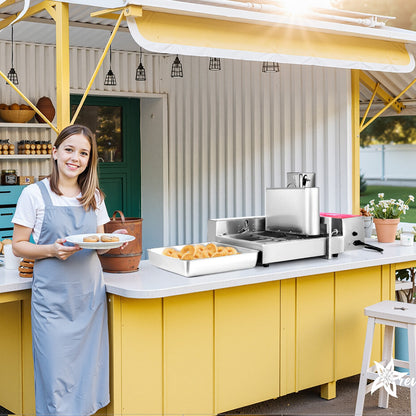 Commercial Automatic Donuts Machine, 6 Rows Donuts Making Equipment, 360 pcs/hour Electric High Power Doughnut Maker, Stainless Steel Frying Auto Fryer, with Intelligent Control