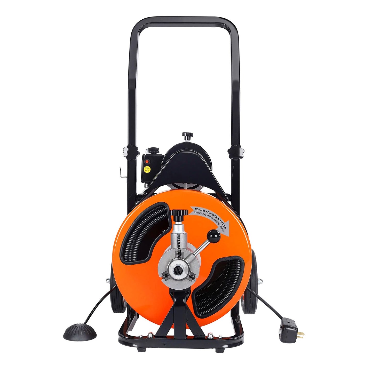 Drain Cleaner Machine Electric Drain Auger 50 FT x 3/8 In Auto Feed